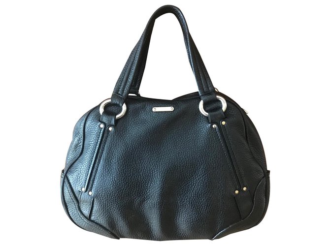 Céline bowling bag Black Leather  ref.131060