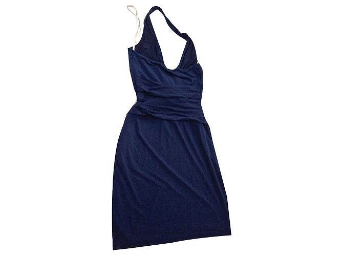 HALSTON HERITAGE KLEID Blau Marineblau