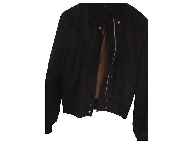 Massimo Dutti Deerskin Jacket Chocolate
