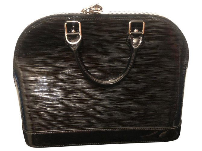 Louis Vuitton BAG ALMA PM LEATHER EPI BLACK VARNISH M4032N Patent leather  ref.131244