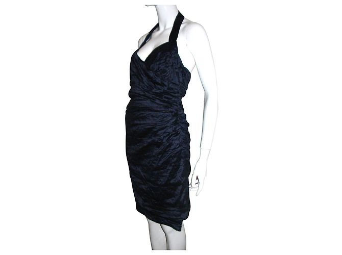 Bcbg Max Azria Vestido Halterneck em azul Azul escuro