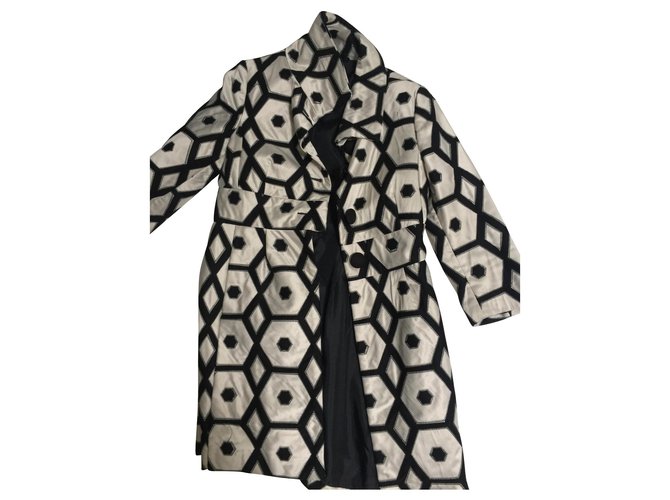Mango Long Jacket Eggshell 