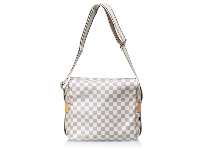 Louis Vuitton Damier Azur Naviglio - White Shoulder Bags, Handbags