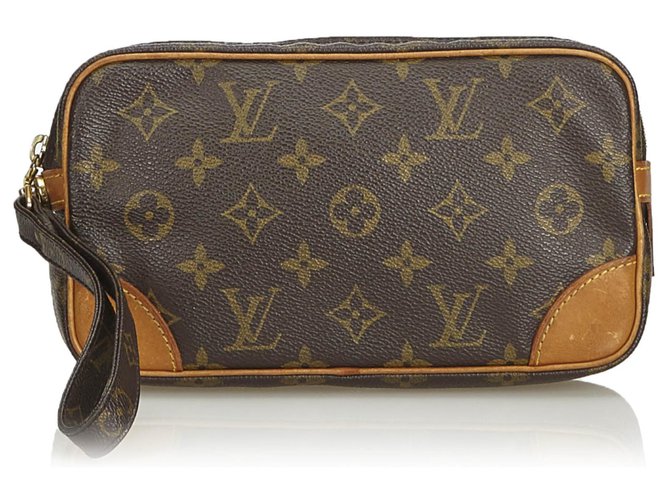 Louis Vuitton Brown Monogram Marly Dragonne PM Leather Cloth  ref.131347