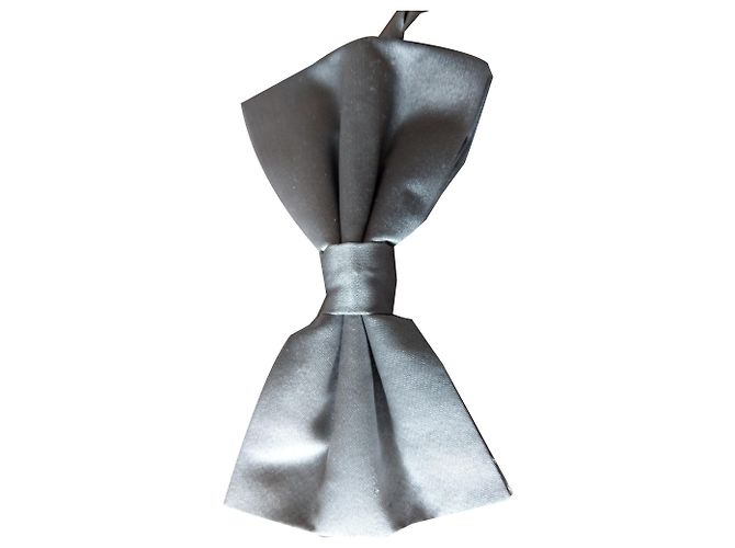 Carven Silk Bow Tie Dark Grey