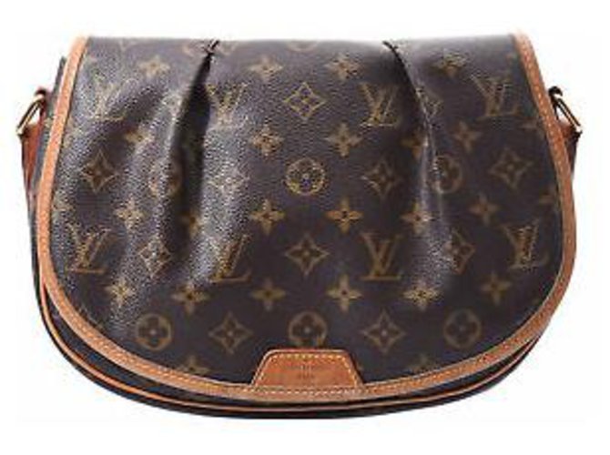 Louis Vuitton Menilmontant PM Brown Cloth  ref.131487