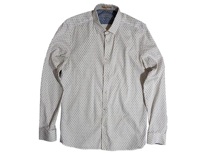 Camicia Ted Baker in cotone a maniche lunghe Uomo M Multicolore