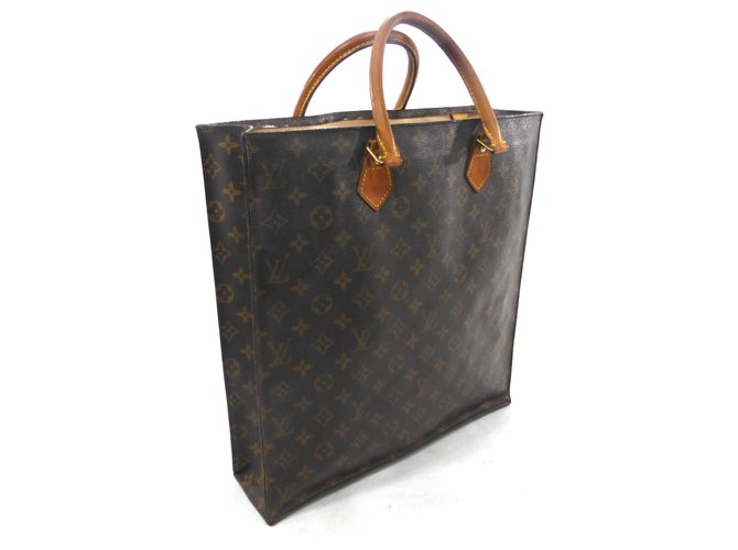 Louis Vuitton FLAT BAG MONOGRAM Brown Leather  ref.131575