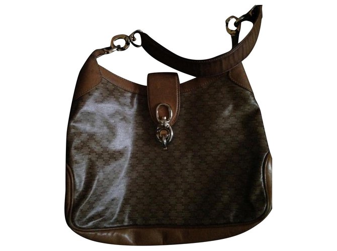 Céline vintage Celine bag Beige Leather  ref.131583