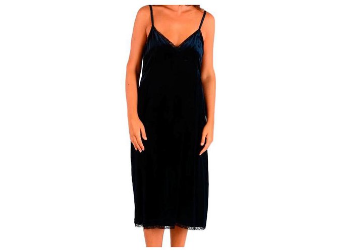 Prada Women's dress Blue Velvet  ref.131669