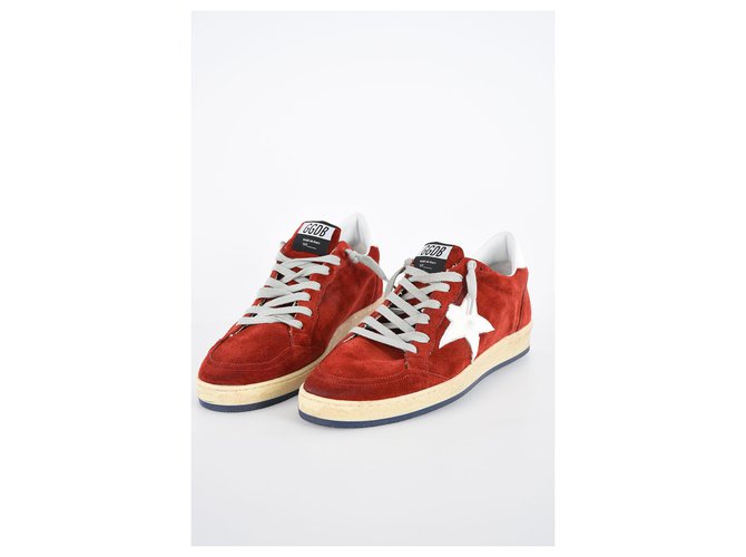 GOLDEN GOOSE BALL STAR NEW SNEACKERS suede Red  ref.131679