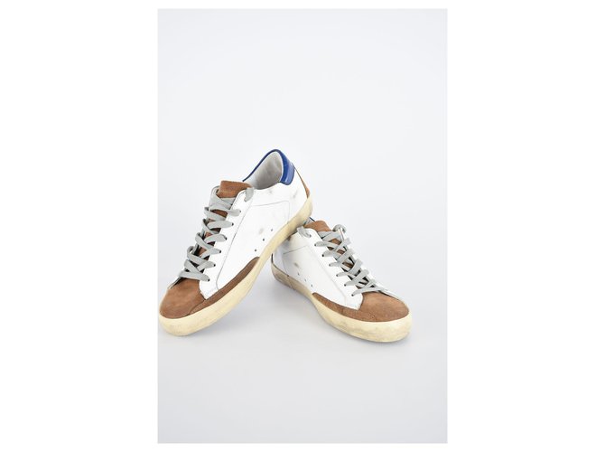 golden goose sneakers new superstar White Suede Leather  ref.131681