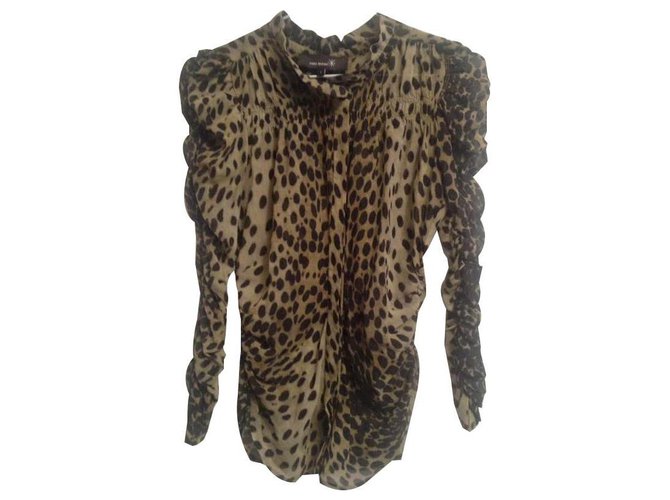 Isabel Marant buttoned shirt Khaki Silk  ref.131779