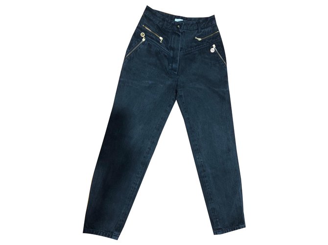 Chanel jeans Noir  ref.131798