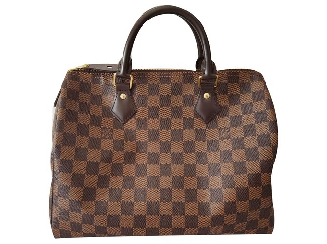 Speedy Louis Vuitton Handbags Brown  ref.131829