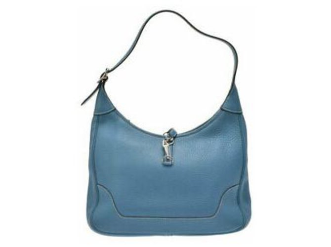 Hermès Trim 31 Blue Leather  ref.131885