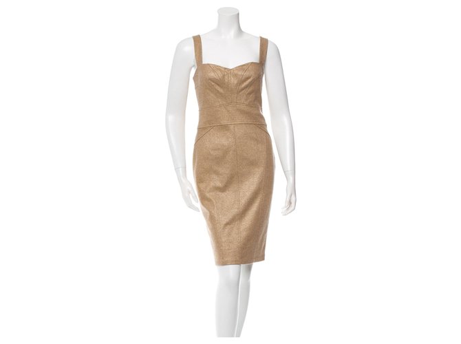 Diane Von Furstenberg DvF golden Jiwon dress Wool Viscose  ref.131900