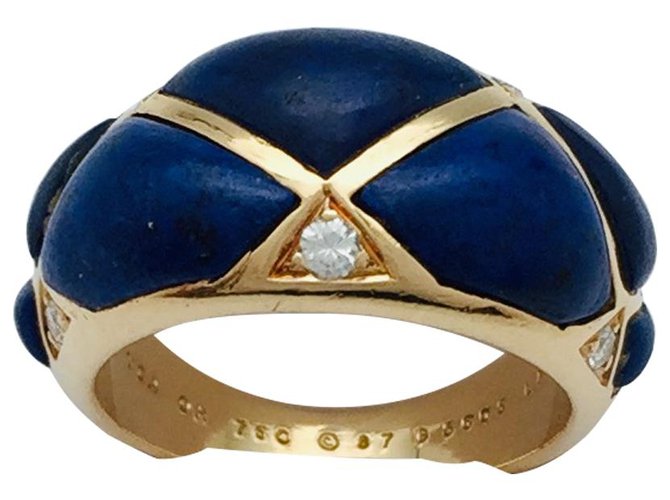 Van Cleef & Arpels Van Cleef ring and Arpels lapis lazuli and diamonds Yellow gold  ref.131903