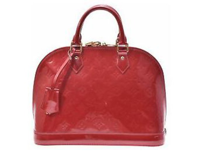 Louis Vuitton Alma Cuir vernis Rouge  ref.131971