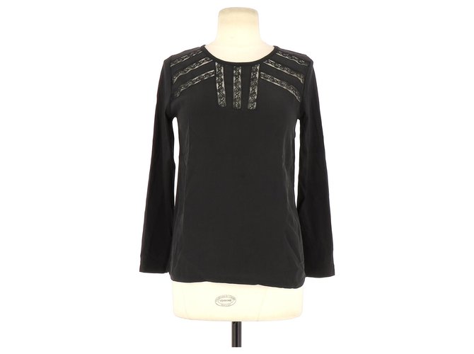 Gerard Darel Wrap blouse Black Cotton  ref.131990