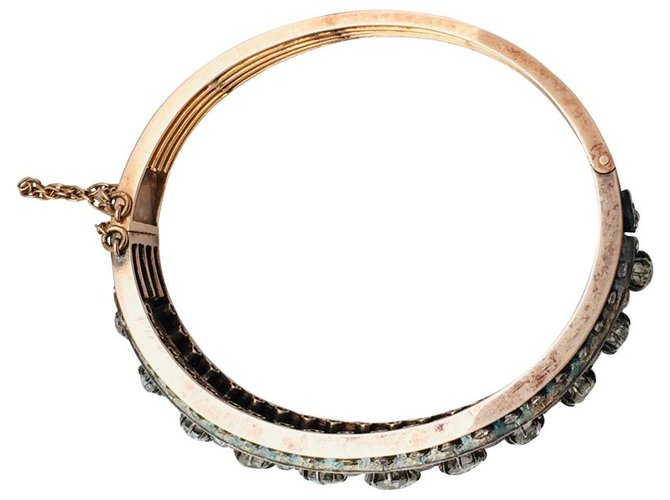 inconnue Napoleon III Armband, oder, Silber und Diamanten. Geld Roségold  ref.132008