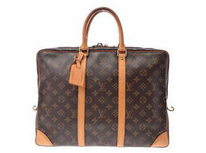 Louis Vuitton Briefcase Brown Cloth  ref.132083