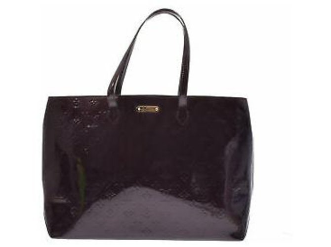 Louis Vuitton Wilshire Cuir vernis Noir  ref.132141