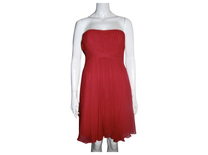 Bcbg Max Azria Duran Ruby Red silk corset dress  ref.132157