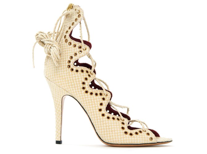 Isabel Marant LELIE PYTHON FR38 NEW Beige  ref.132158