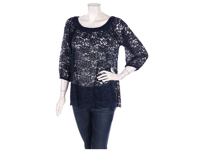 Camicia Diane Von Furstenberg Blu in Seta e Nylon Taglia S