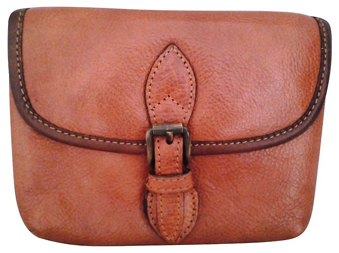 Autre Marque Cartera Lorenzo de cuero marrón claro