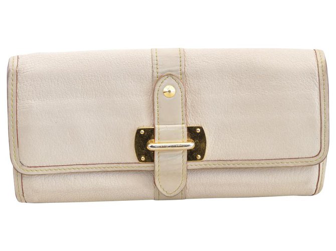 Louis Vuitton Suhali Portefeuille White Leather  ref.132249