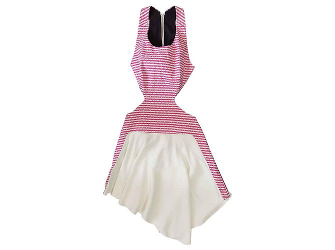 Jay Ahr BH-Kleid Rosa Weiß Gestreift Größe 36 Pink