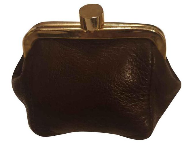 Lanvin Purses, wallets, cases Dark brown Leather  ref.132352