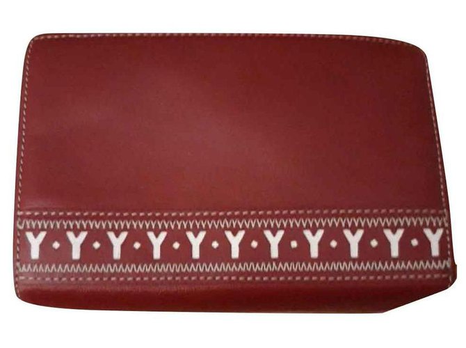 Yves Saint Laurent Purses, wallets, cases Red Leather  ref.132361