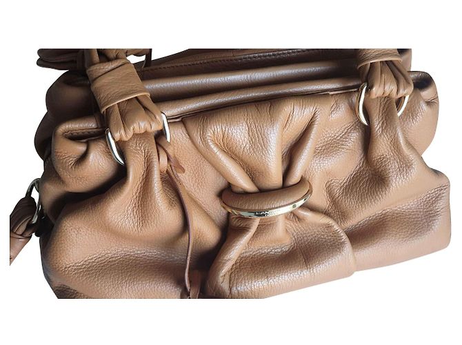 Borsa Lancel in pelle marrone chiaro