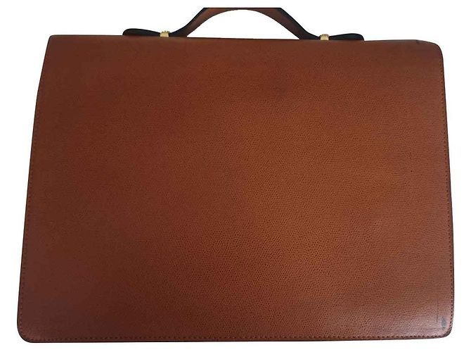 Porte-documents Lancel en cuir marron clair