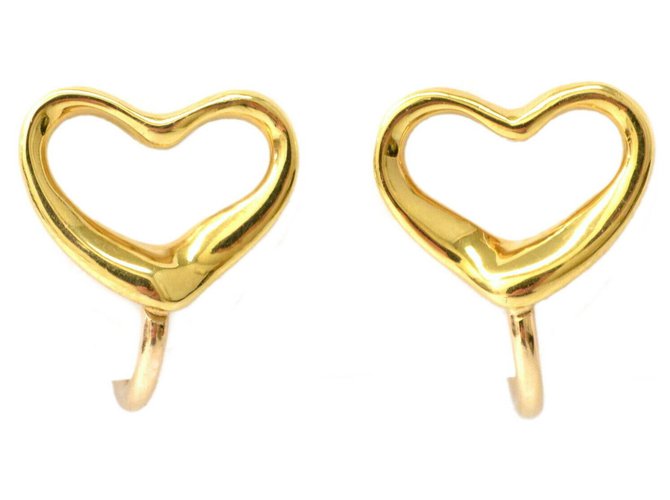 TIFFANY & CO. Open Heart Earrings Golden Yellow gold  ref.132388