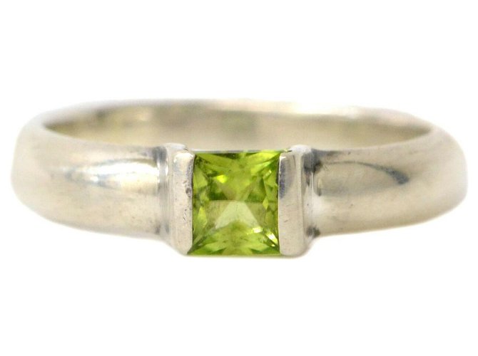 TIFFANY & CO. Peridot Ring Green Silver  ref.132397