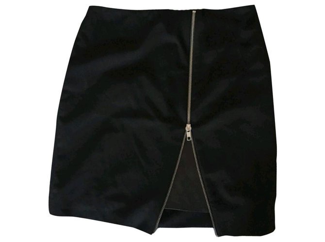 The Kooples New kooples skirt with tag Black Lambskin  ref.132438