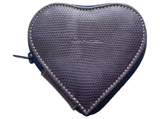 Lancel leather purse Purple  ref.132442