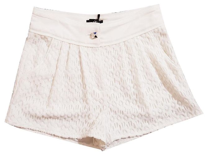 Byblos Mini Shorts Weiß Baumwolle Polyamid