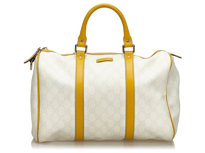 gucci white boston bag