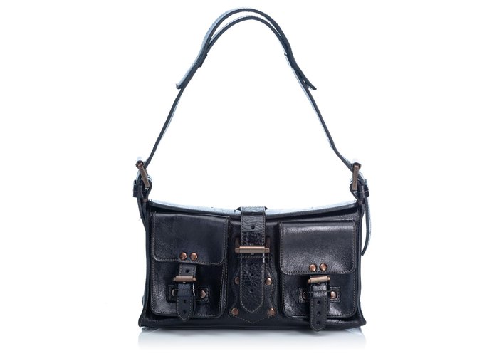 Mulberry Black Roxanne Leather Shoulder Bag  ref.132494