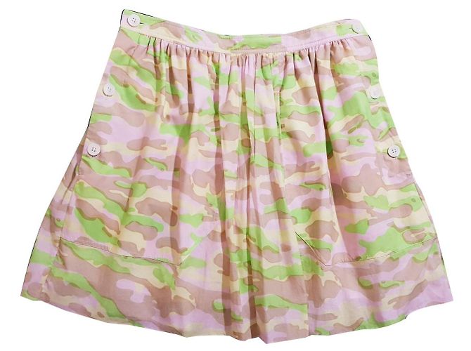 Saia de algodão Carven Tamanho 40 Multicor