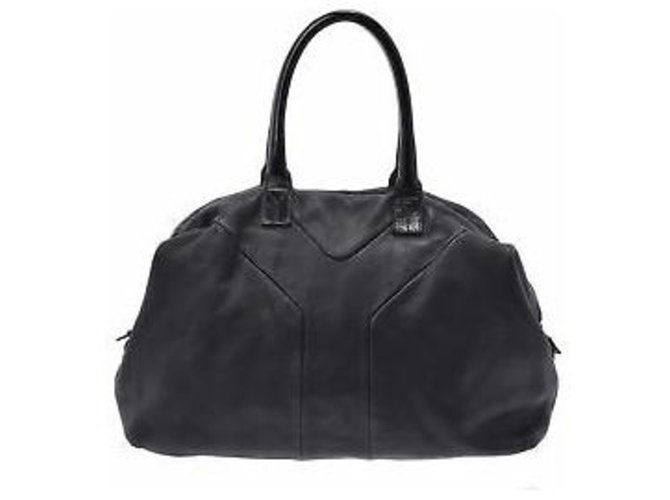 Yves Saint Laurent Boston Bag Black Leather  ref.132604