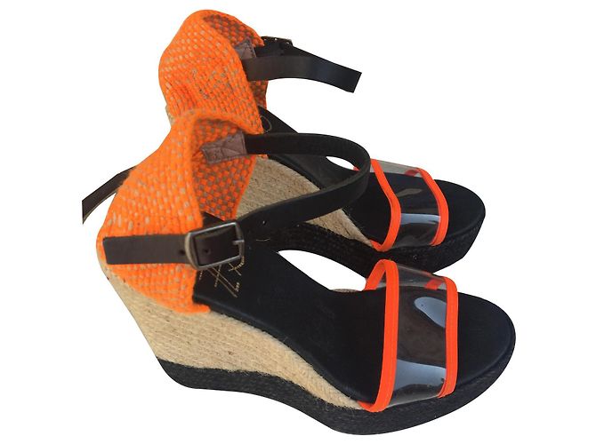 Autre Marque Sandali con zeppa arancioni Arancione