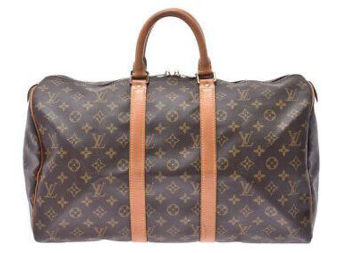 Louis Vuitton Keepall 45 Brown Cloth  ref.132617