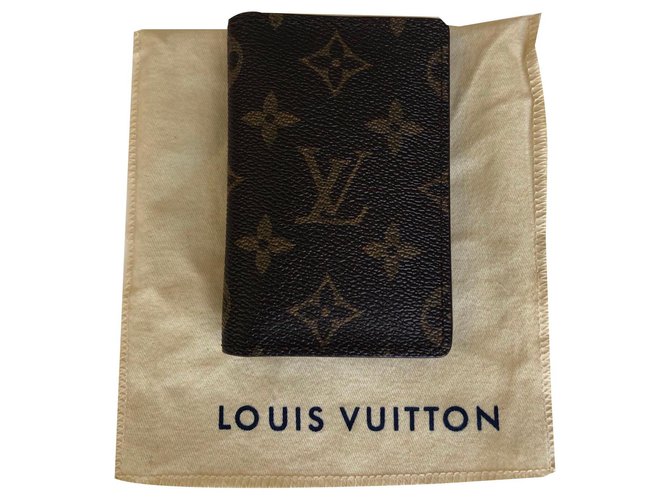 Louis Vuitton Taschenorganisator Braun Leinwand  ref.132625