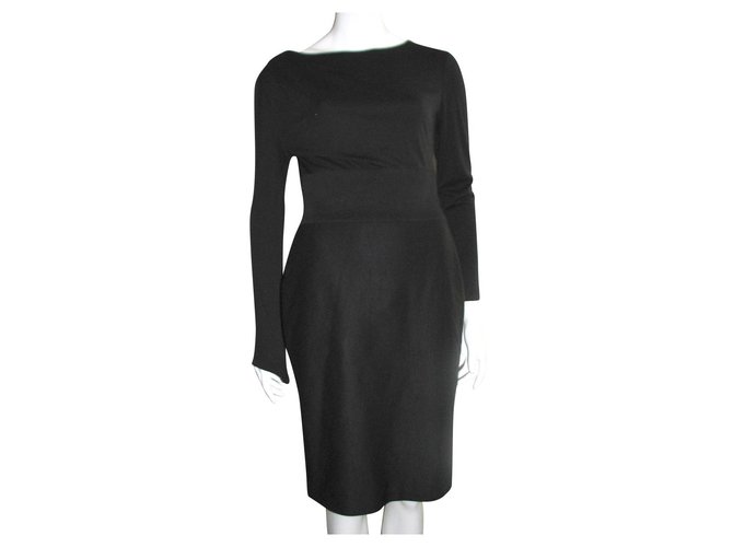 Escada Stunning black dress Wool Elastane Polyamide  ref.132684
